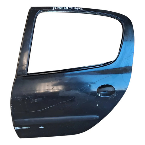 Porta Traseira Esquerda 206 1999 2000 2001 2002 2003 Á 2008 Traseira Esquerdo Preto
