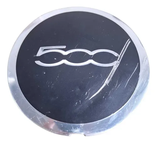Calota Centra Fiat 500 C/detalhe 2007 2009 2011 2013 2015 Preto
