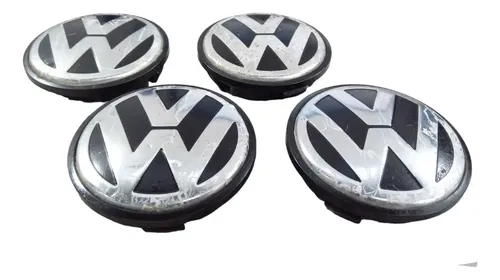 Jogo Calota Central Roda Golf Jetta Tiguan Touareg Amarok Prateado