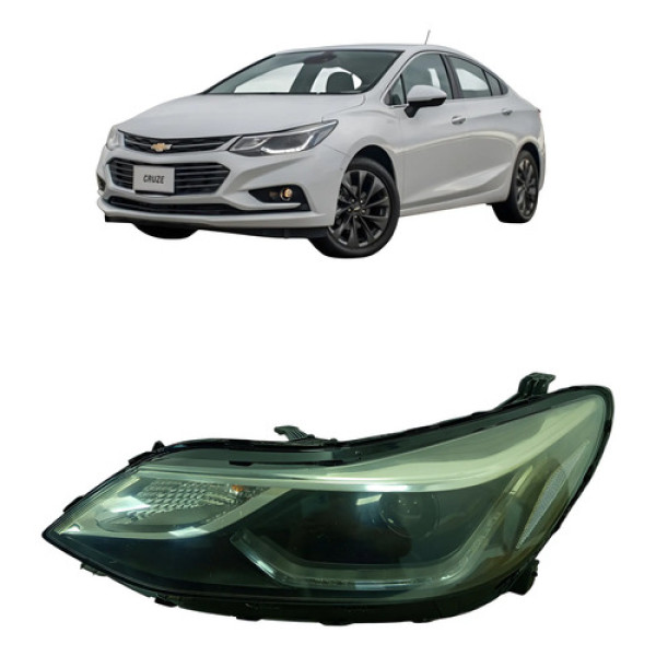 Farol Lado Esquerdo Com Led Gm Cruze Ano 2017 A 2023 Esquerdo/motorista