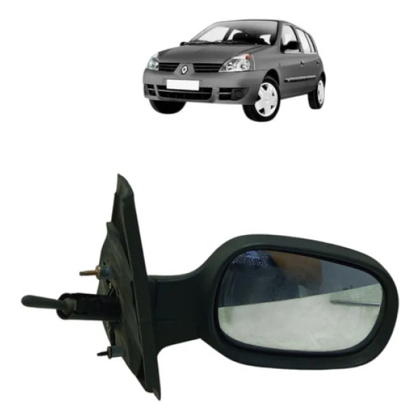 Retrovisor Manual Lado Direito Renault Clio 2003 A 2008