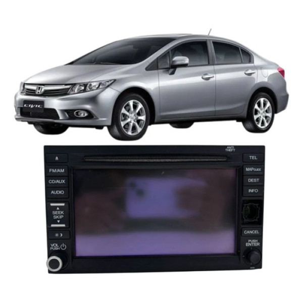 Multimídia Original  Honda Civic 2012 39540tr8m01 Preto