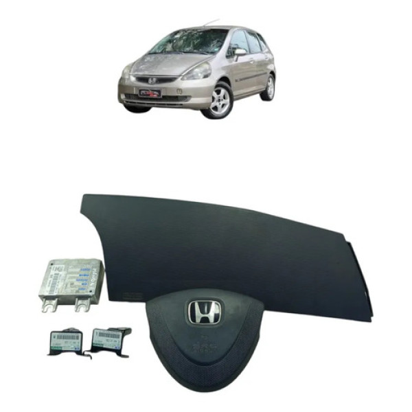 Kit Airbag Honda Fit 2004 A 2008 77800sadm81 Preto