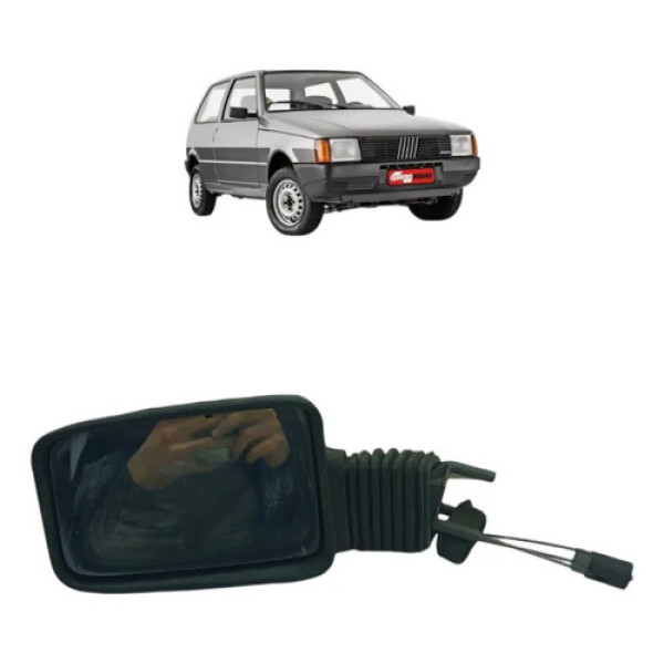 Retrovisor Manual Lado Esquerdo Fiat Uno 1885 A 1990