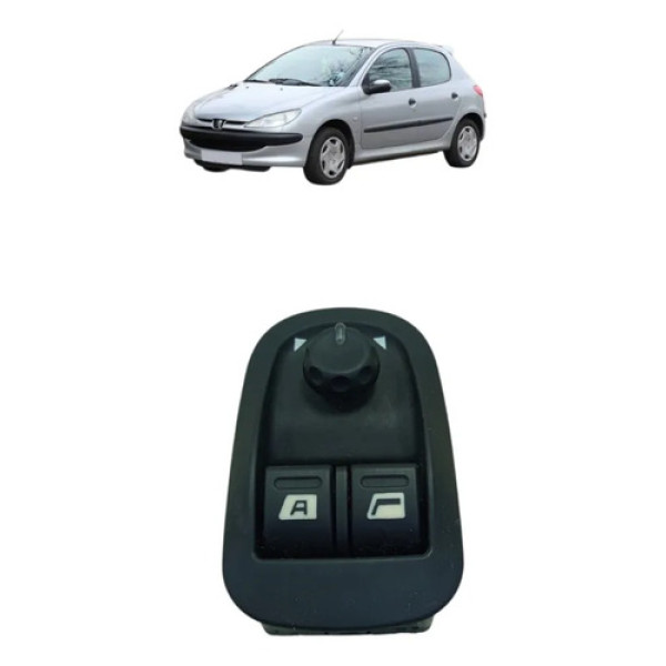 Botão Elétrico Motorista Peugeot 206 2003 A 2008 Pg1003