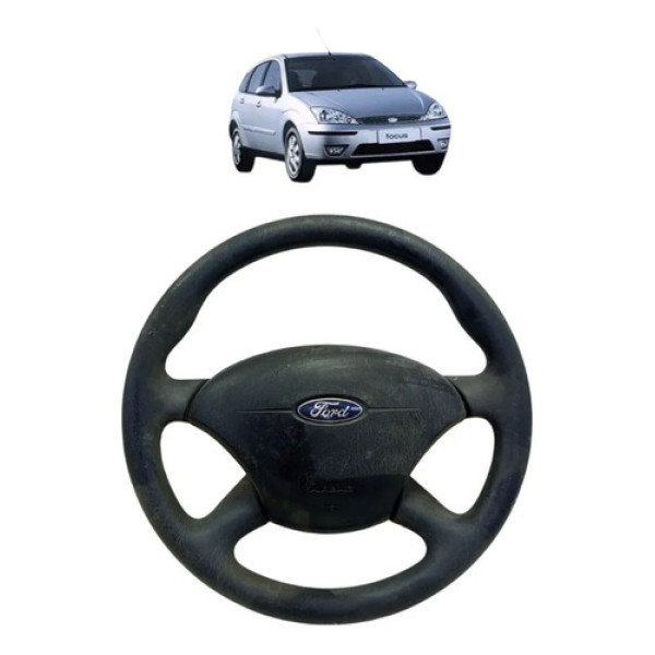 Volante Direção Ford Focus 2003 A 2008 Preto