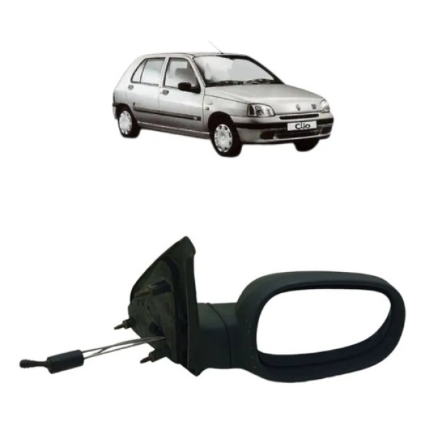 Retrovisor Manual Lado Direito Renault Clio 1996 A 1999