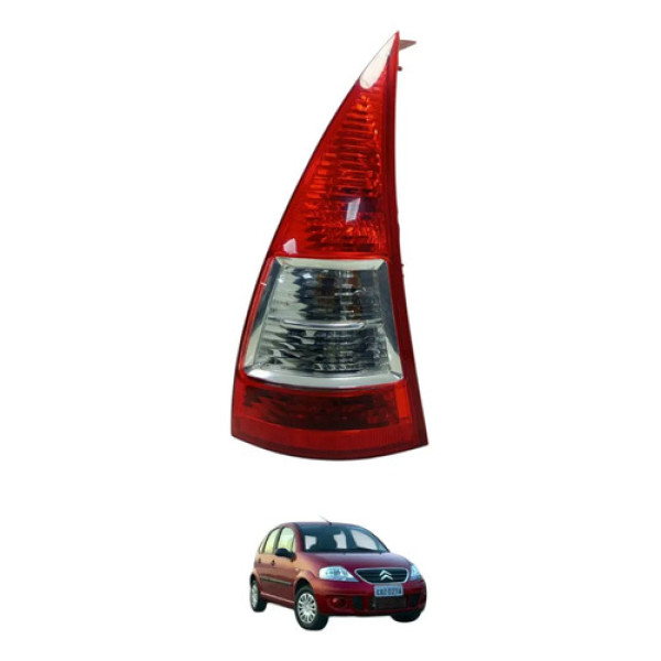 Lanterna Traseira Direita Citroen C3 2007 A 2012 Direito/passageiro Transparente