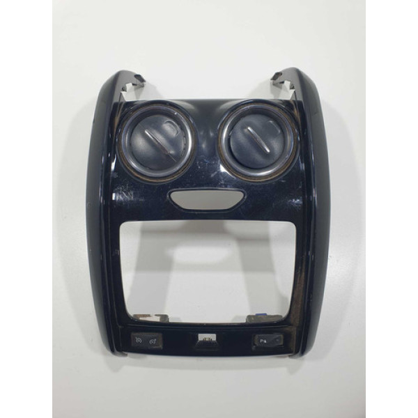 Moldura Painel Central Multimidia Renault Duster Oroch 2017 Preto