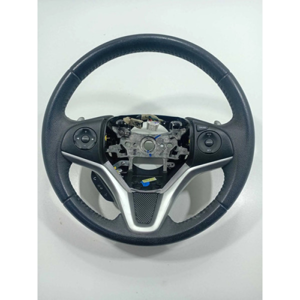 Volante De Direção Com Comando Honda Fit 2015 A 2021 4009760 Preto