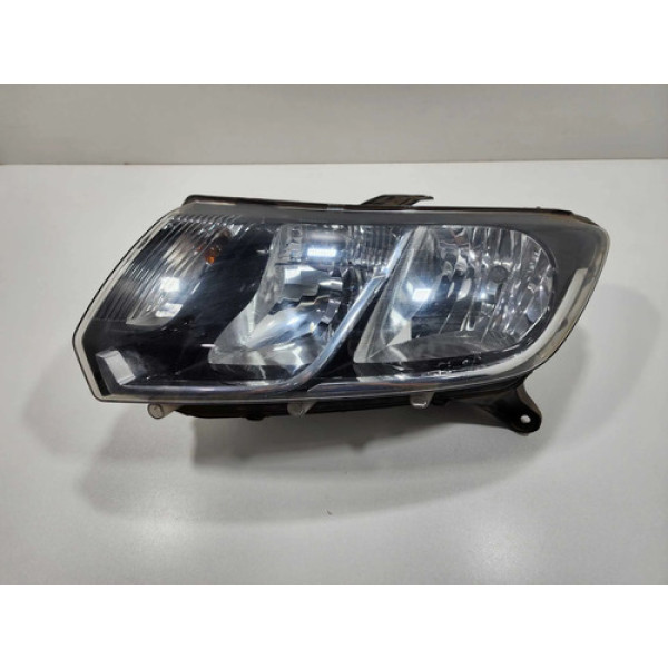 Farol Esquerdo Renault Logan Sandero 2015 2016 Mascara Negr Esquerdo/motorista
