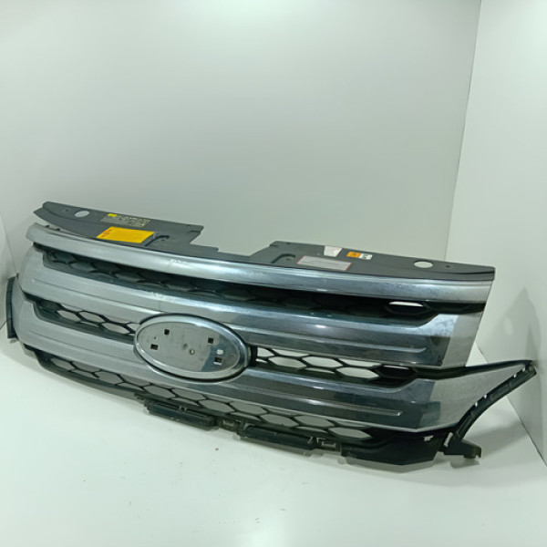 Grade Dianteira Do Parachoque Da Ford Edge 2010/2015 Origina Prata Brilhante