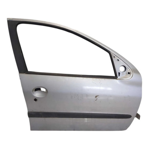 Porta Dianteira Direita Peugeot 206 1999 2000 2001 A 2008 4p Dianteira Direita Prata