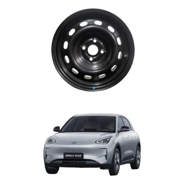 Roda Avulsa Geely Ex2 2025 A 2026 Original Aro 15 Preto