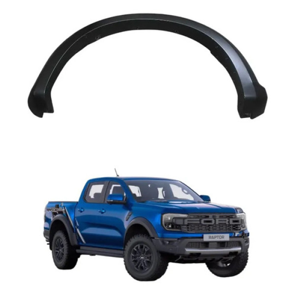 Moldura Para-lama Traseira Esquerda Ford Ranger Raptor 2024 Preto