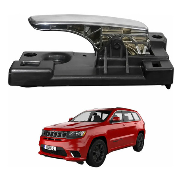 Maçaneta Interna Porta Traseira Dir Jeep Gran Cherokee 2012 Preto Traseira