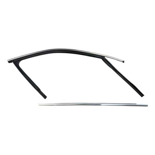 Kit Pestana De Porta Dianteiro Direito Audi Q5 2.0 2018 Preto