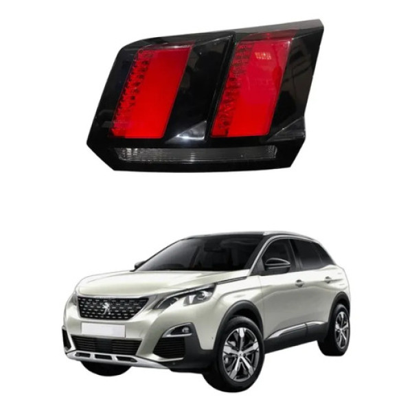 Lanterna Tampa Traseira Direita Peugeot 3008 5008 2018 2020 Vermelho