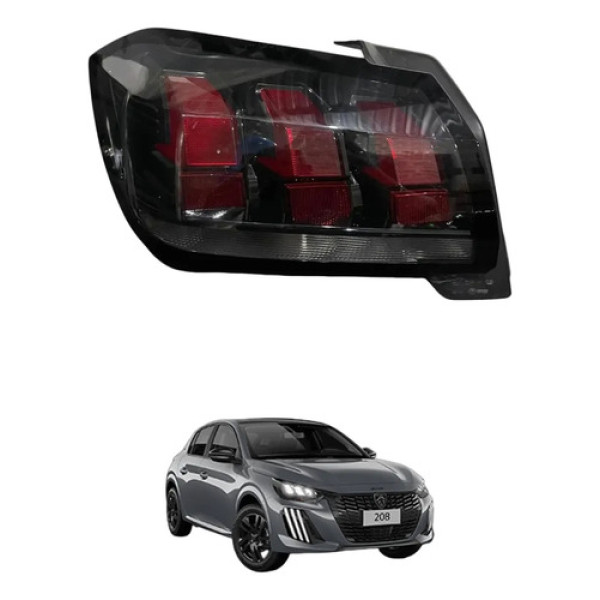Lanterna Traseira Esquerda Peugeot 208 2020 A 2024 Original Vermelho