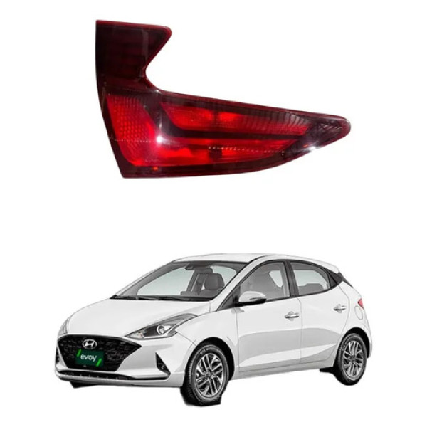 Lanterna Tampa Tras Esquerda Hyundai Hb20 Hacth 2020 A 2022 Vermelho