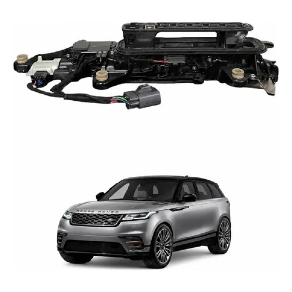 Maçaneta Externa Porta Dianteira Esquerda Velar 2018 A 2021 Preto Dianteira