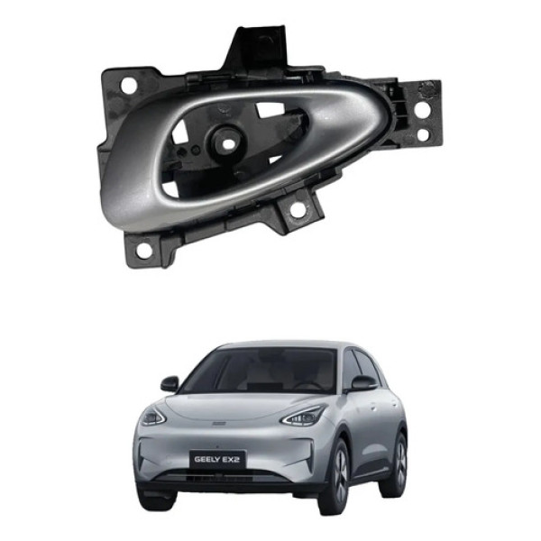 Macaneta Interna Porta Traseira Direita Geely Ex2 2025 2026 Preto Traseira