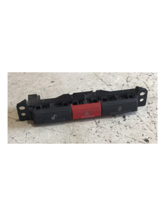 Botão Pisca Alerta + Comando Trava Freelander 2 2008 - 2012 Preto