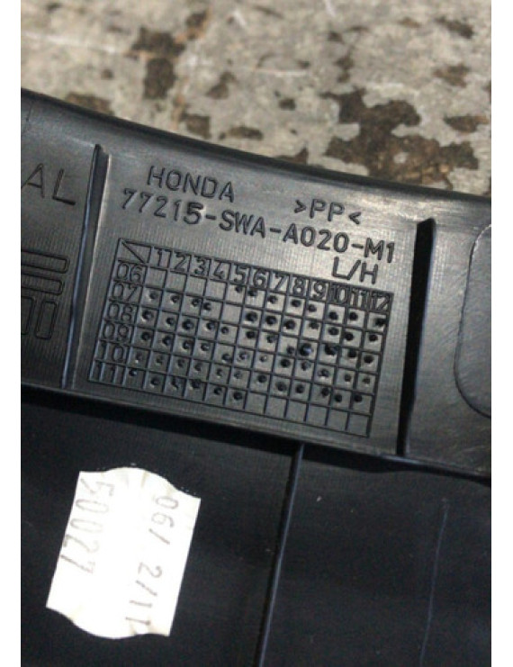 Moldura Lateral Painel Esquerdo Honda Crv 2010 / 77215swa