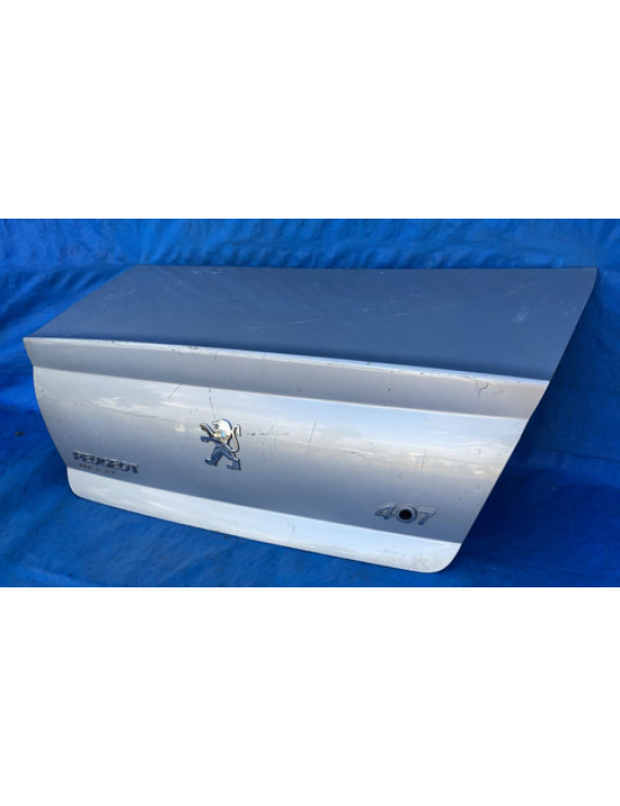 Tampa Traseira Peugeot 407 Sedan 2004 A 2010 Prateado