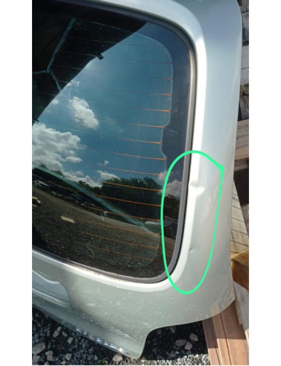 Tampa Traseira Megane Scenic 2000 - 2005 Detalhes  Prata