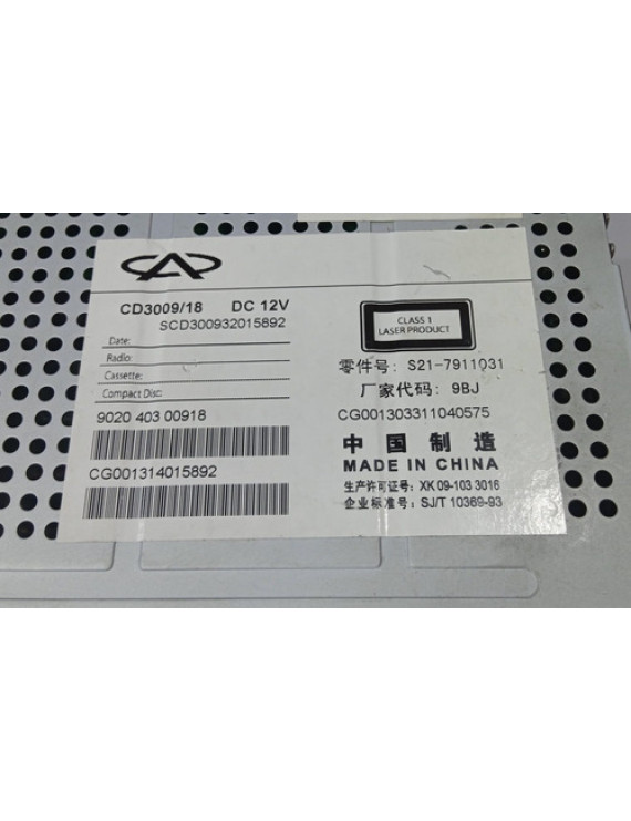Rádio Cd Player Chery Celer 2012 2013 2014 2015