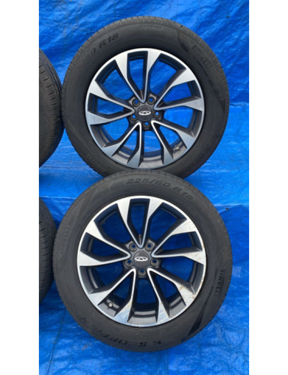 Jogo De Rodas Aro 18 Chery Tiggo 7 2021 2022 Prateado