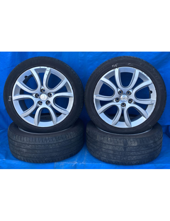 Jogo De Rodas Peugeot 508 2012 2013 014 Aro 18 Prateado