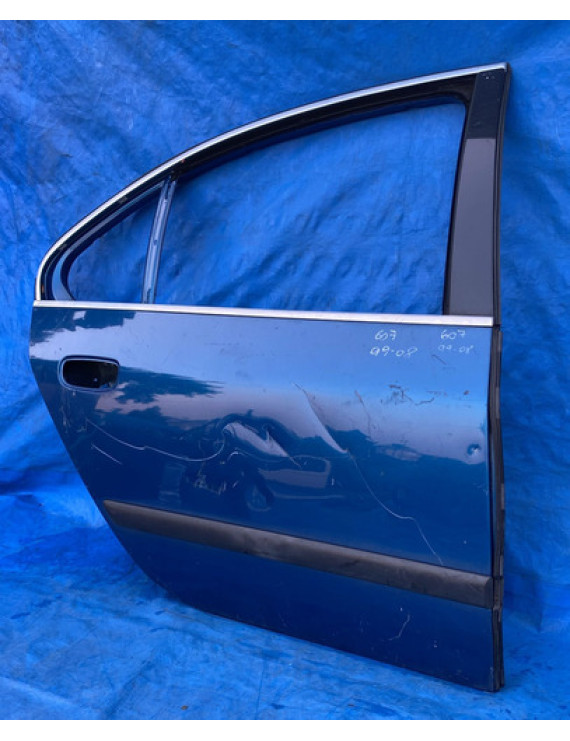 Porta Traseira Direita Peugeot 607 1999 A 2008 Traseira Direita Azul