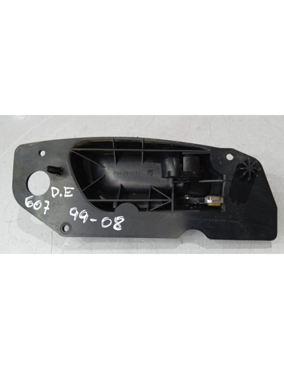 Maçaneta Interna Dianteira Esquerda Peugeot 607 1999 - 2008 Prateado Dianteira