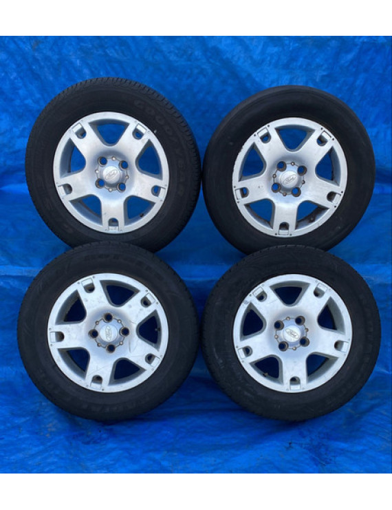 Jogo De Rodas Aro 15 Ford Ecosport Xlt 2005 A 2008 Preto