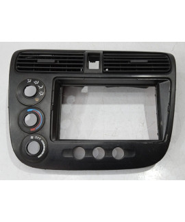 Moldura Painel Rádio Comando Ar Civic 2001 - 2005 Preto