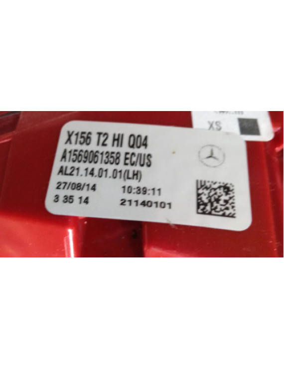 Lanterna Esquerda Da Tampa Mercedes Gla200 2014 - 2018 Esquerdo Vermelho