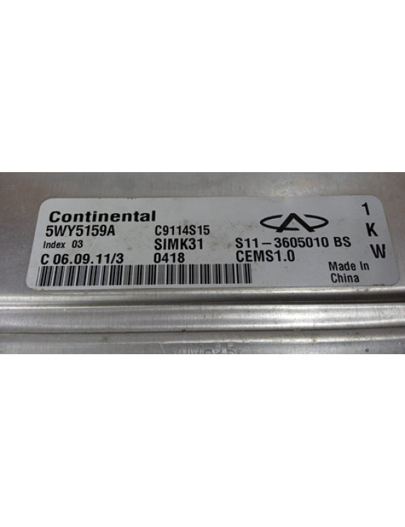 Modulo Injeção Chery Qq 2011 - 2015 / 5wy5159a