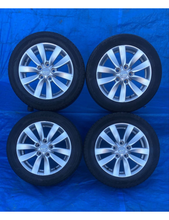 Jogo De Rodas Aro 16 Kia Cerato 2014 2015 2016 Preto