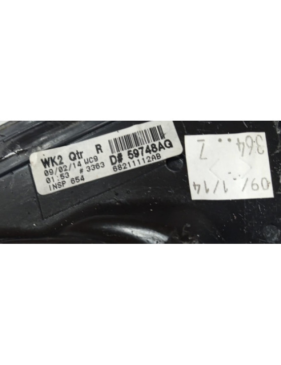 Vidro Fixo Traseiro Direito Grand Cherokee 2012 - 2015
