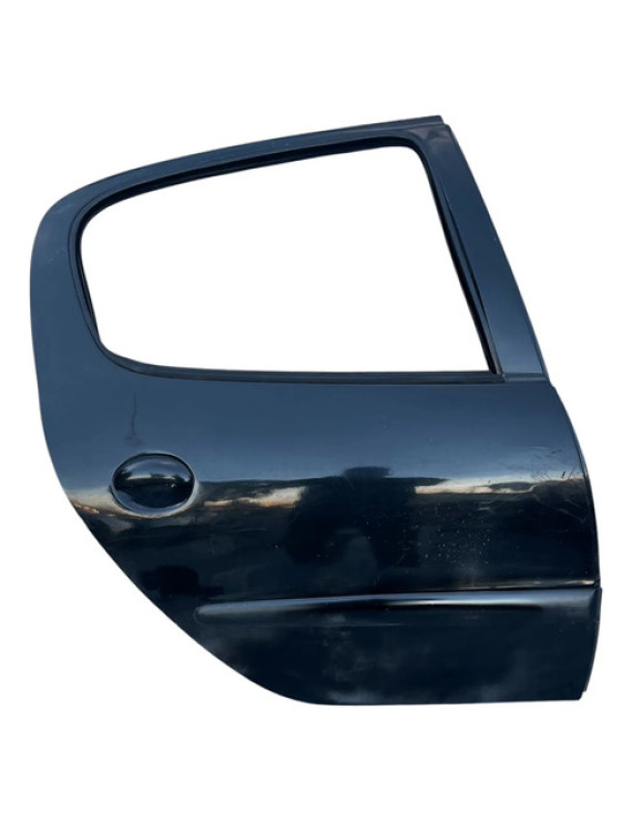 Porta Traseira Direita Peugeot 206 207 2001 - 2012 Traseira Direita Preto