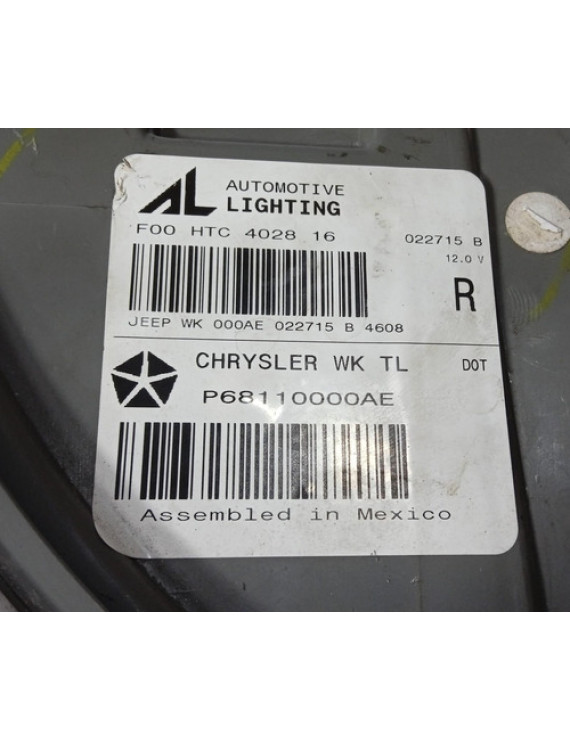 Lanterna Direita Led Grand Cherokee 2013 2014 2015 Direito/passageiro Vermelho