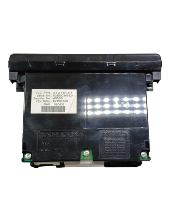 Tela Display Painel Central Volvo C30 2007 2008 2009 2010 Preto