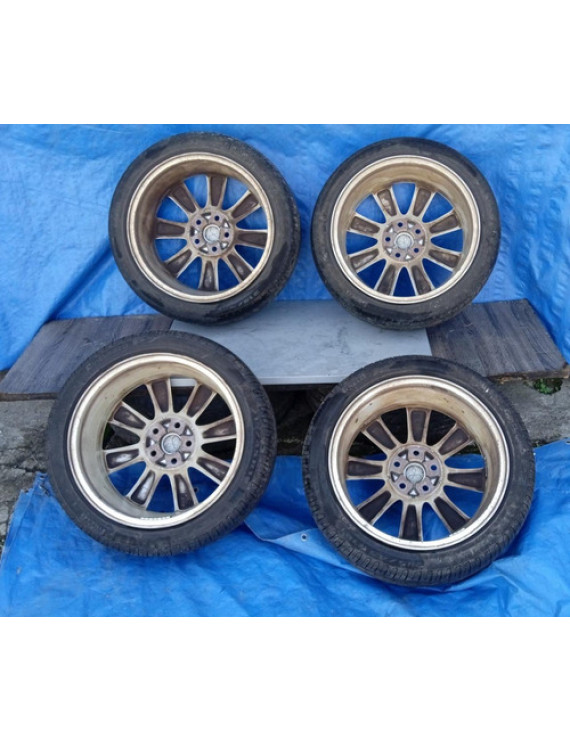 Jogo De Rodas Com Pneus Lancer Gt 2012 2013 2014 2015 2016 Prateado