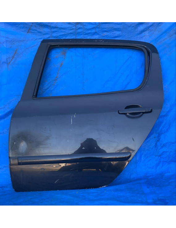 Porta Traseira Esquerda Peugeot 307 2003 Á 2011 Detalhe Traseira Esquerda Preto