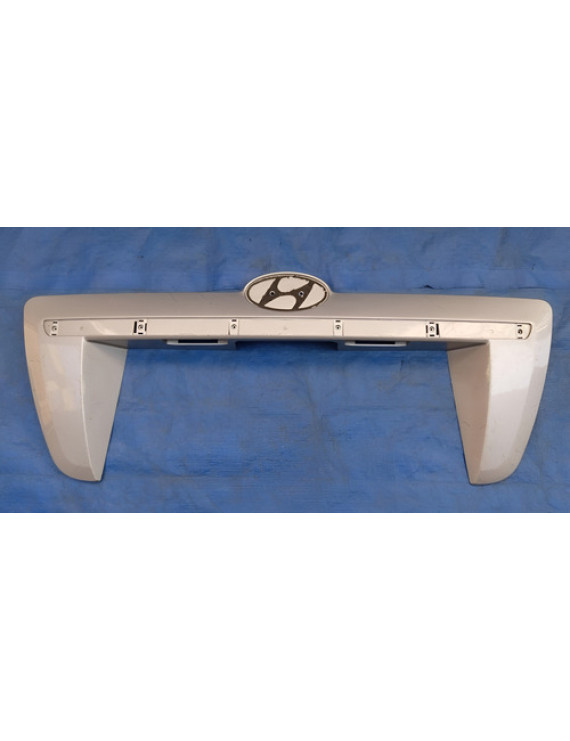 Moldura Placa Traseira Tucson 2008 - 2014 Detalhe Prateado