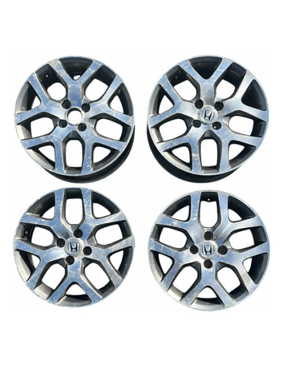 Jogo De Rodas Aro Honda City 2011 A 2016 Prateado