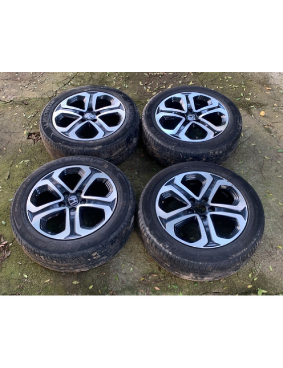 Jogo De Rodas Honda Hrv 2016 2017 2018 2019 2020 Cinza