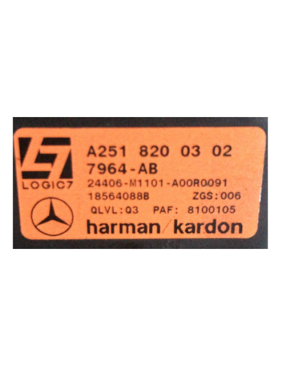 Alto Falante Dianteiro Esquerdo Mercedes R500 2007  Preto
